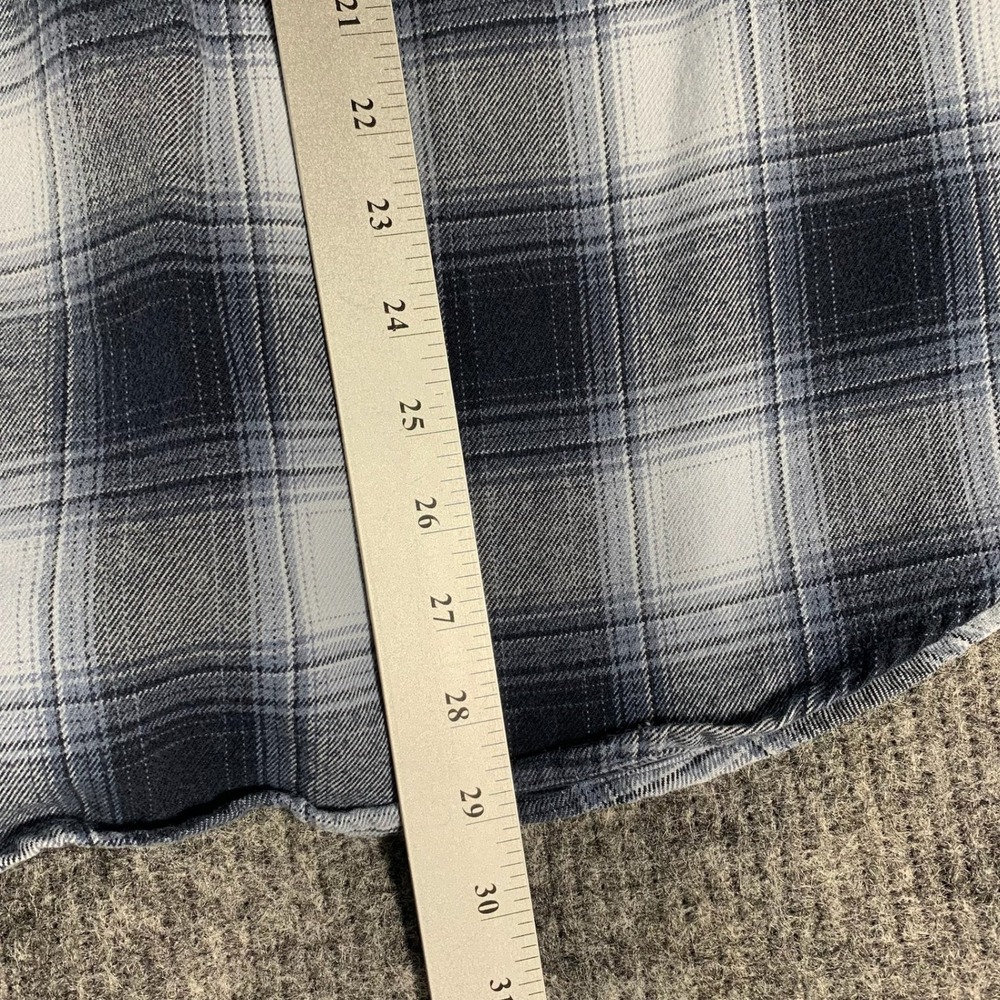 Carhartt Shirt Mens S Blue Plaid Flannel Cotton Long Sleeve Heavyweight Grunge - Picture 10 of 11